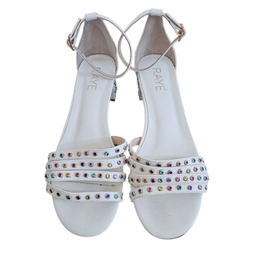 Raye Rainbow Rhinestone Sandals Size 8 - Picture 2 of 9